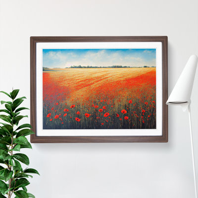 Magnificent Poppy Field Flowers - Single Picture Frame Painting