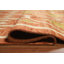 Tapis oriental orange fait à la main en laine orange 7 x 10