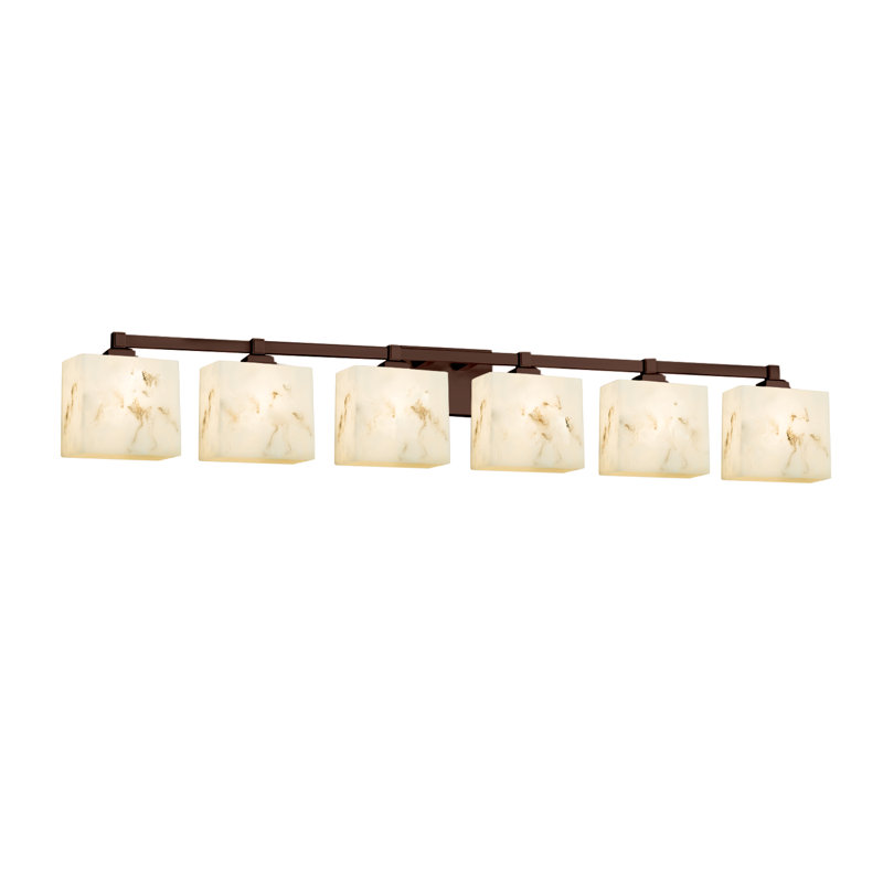 Éclairage pour meuble-lavabo 6 lumières modern Donatelli, Bronze foncé