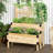 Raised Garden Bed with Trellis, 2 Tier Wooden Elevated Planter Box with Legs and Metal Corners, for Vegetables, Flowers-1897406232