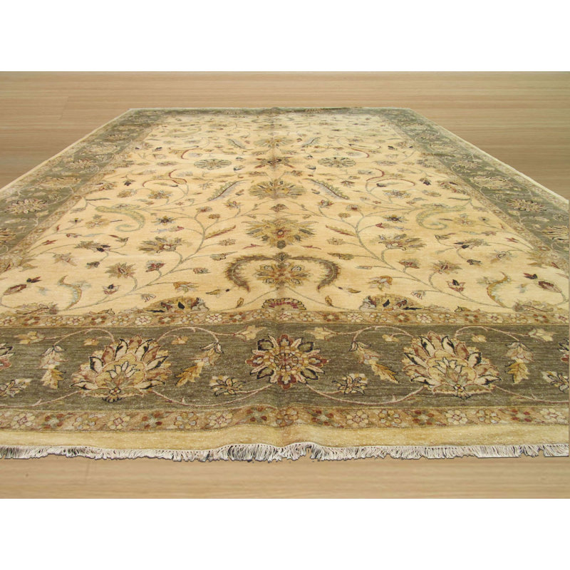 Rustic Geer Multicolor Hand Knotted Wool 12' x 18' Area Rug