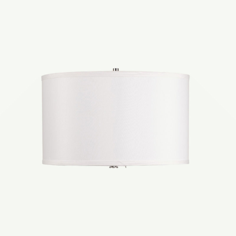 27" Tall Metal Retro Table Lamp With Silver Finish, White Linen Shade