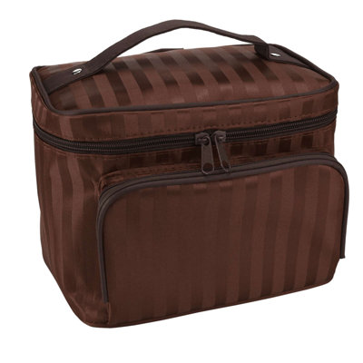 Portable Makeup Organizer Waterproof Large Capacity Toiletry Travel Bag Cosmetic Case with Mirror