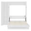 Lit escamotable double pleine grandeur avec tablettes, garde-robe et lumières DEL, blanc-36907977-36907982