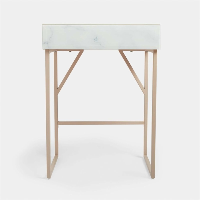 Ayansh 22.4'' W Nightstand, Pink/White