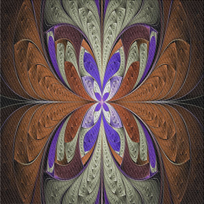 Tapis brun/mauve/beige tissé à la machine