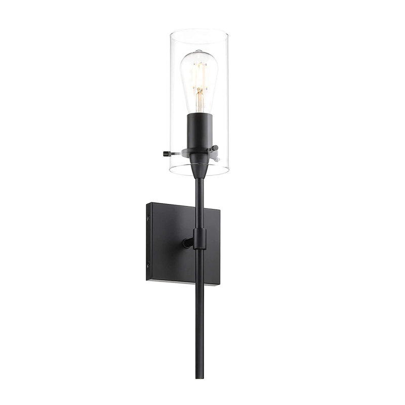 Iron Armed Sconce, Matte Black