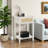 Geoffrey White Laminate Accent Table with Storage Drawer, 23.25"H x 17.88"W x 11.57"D