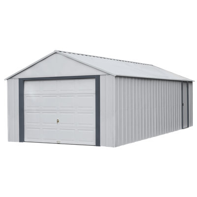 Arrow Murryhill 12 X 24 Garage, Steel Storage Building In Gray