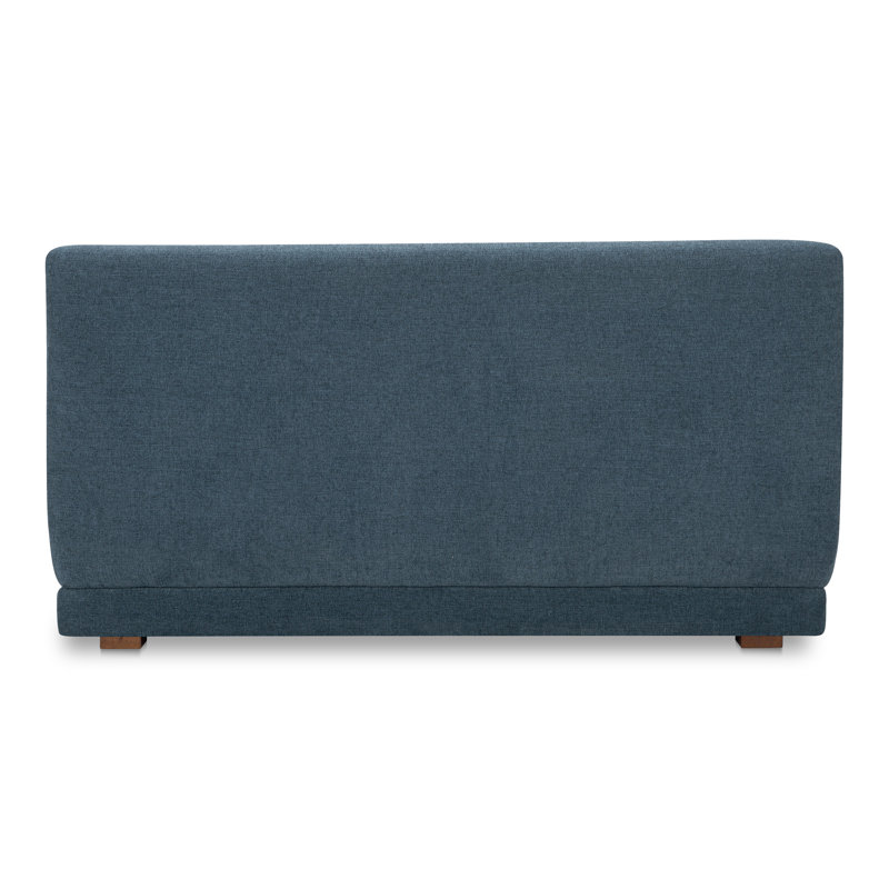 Fraser Wedge Slipper Chair Deep Blue, Blue Polyester Blend