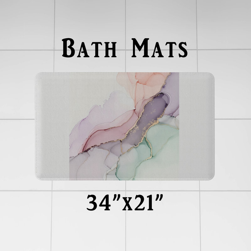 Rideau de douche avec tapis de bain, H 72 po x l 70 po
