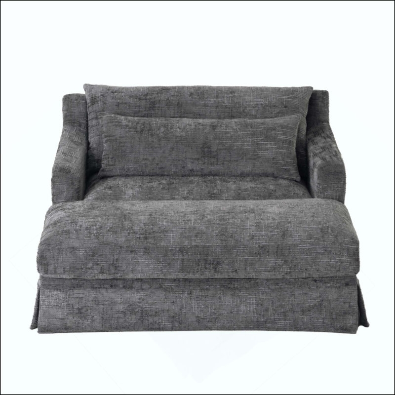 Canapé-lit en chenille, canapé Cama, canapé-lit, canapé causeuse, canapé décontracté avec surface texturée et deux coussins, convient au salon