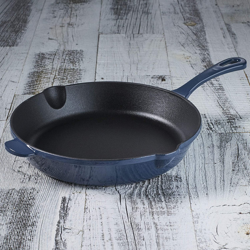 Cuisinart 10 in. Cast Iron Frying Pan, Provencal Blue