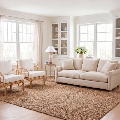 Tapis en jute / coton Kierstan
