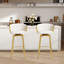 Tabouret de comptoir pivotant rembourré avec structure en métal (ensemble de 2)-107149238-107149236