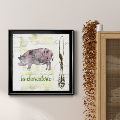Cochon doré, impression sur toile encadrée