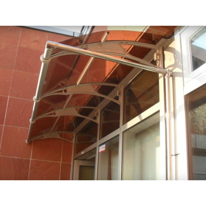 Canofix 3m Width x 1m Depth Door Canopy Grey-Bracket Bronze-Sheet