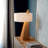 Obelisk Table Lamp - White Cotton-Linen Shade-1855708641