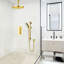 Sleek polished bronze kitchen faucet with dual spray modes and flexible pull-out hose