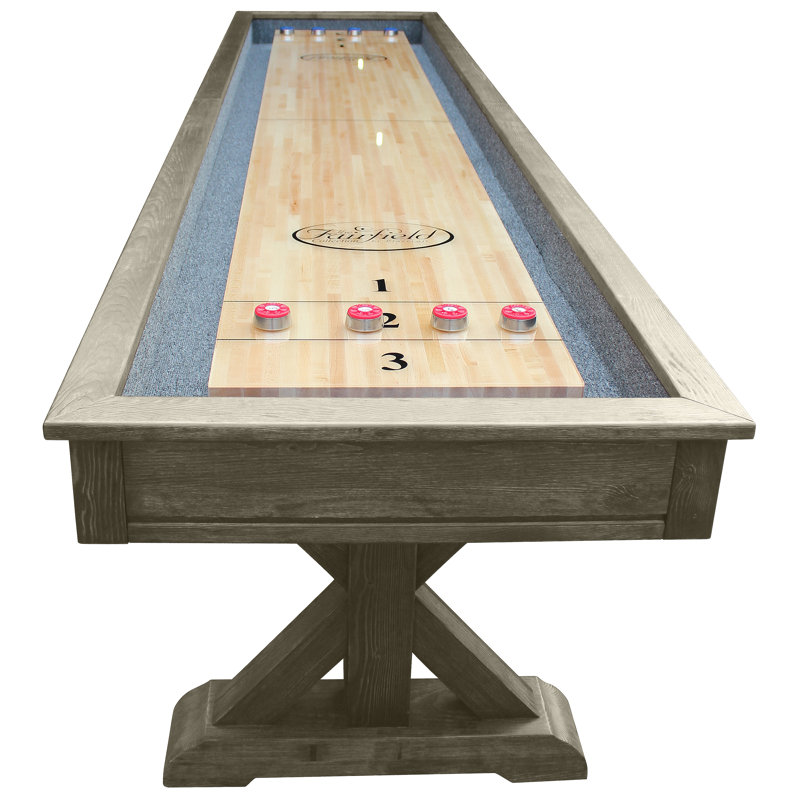 Brazos River Pro-Style Shuffleboard Table, 12', Weathered Gray, Buffet Top Not Included