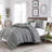 Porter 7-Piece Gray White Yarn-Dyed Striped Comforter Set-46256629