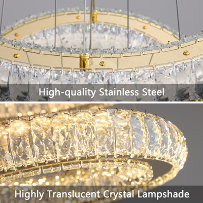Modern Dimmable Ring Led Chandelier