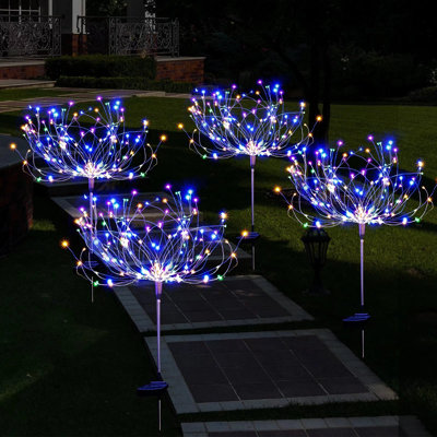 8 lumières de jardin d'extérieur imperméables à l'eau avec 8 lumières DEL 120 modes