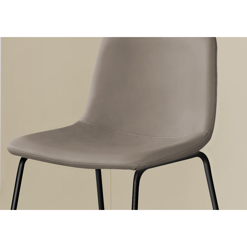 Chaise de bureau, hauteur de bar, debout, bureau d'ordinateur, travail, aspect cuir, métal, contemporain, moderne, Taupe