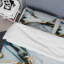 Ensemble de housse de couette en microfibre / polyester Abstract Geode Gold and White Marble II-549979792