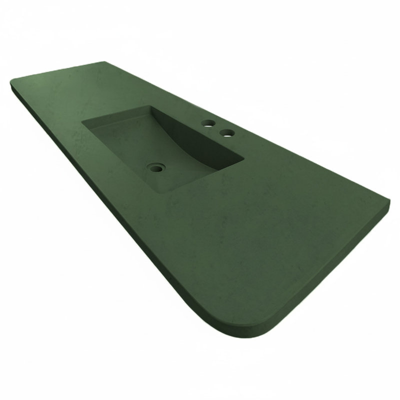 Newterra 66'' W Single Vanity Top, Forest, Double Hole