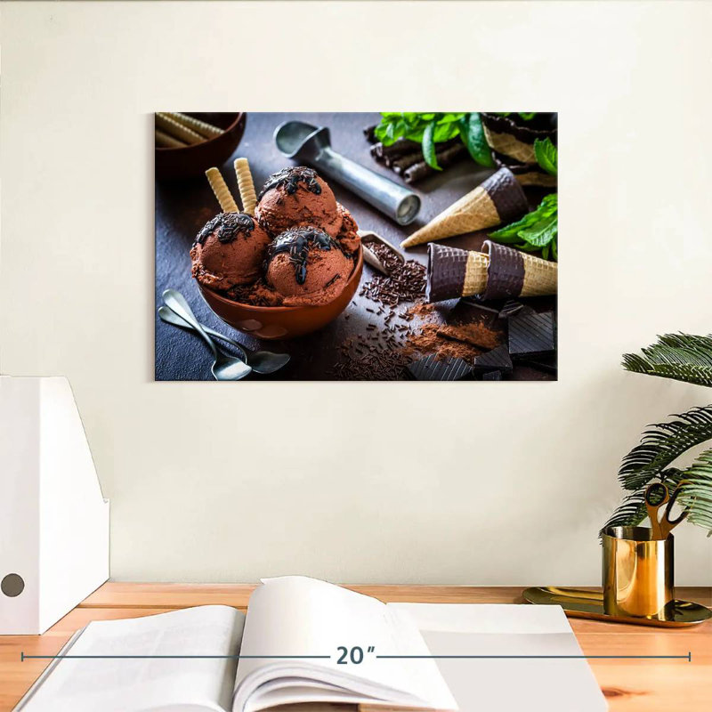 Yarlin Chocolate Ice Cream, 8" H x 12" W