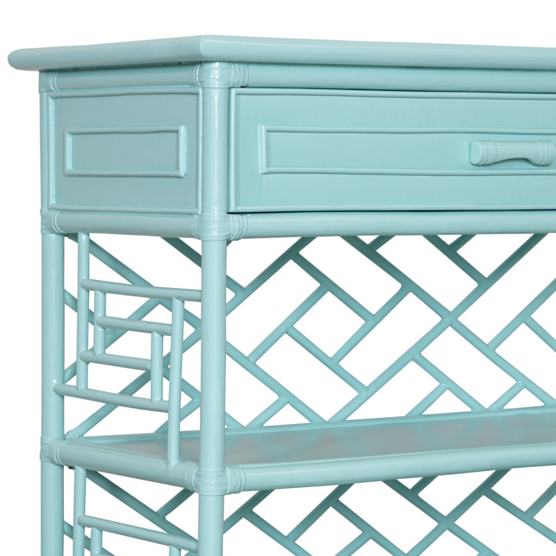Chippendale End Table, Turquoise