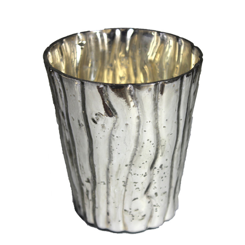 Votive en verre torsion en relief