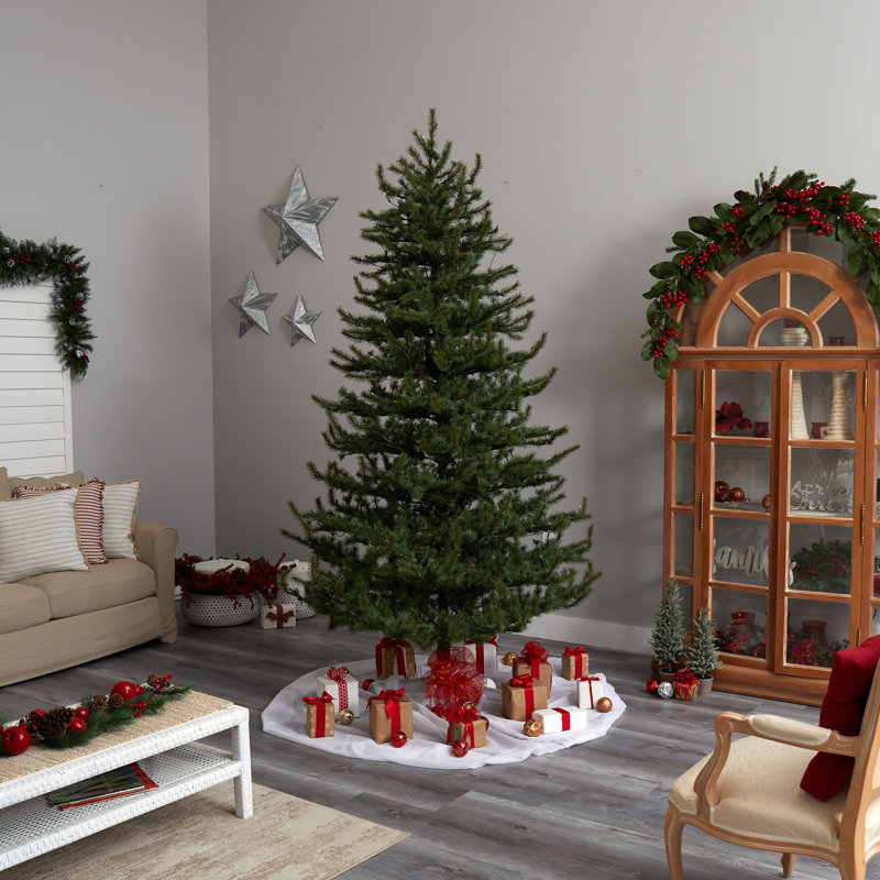 Green Pine Artificial Christmas Tree, H 9 pi, Not Pre-Lit