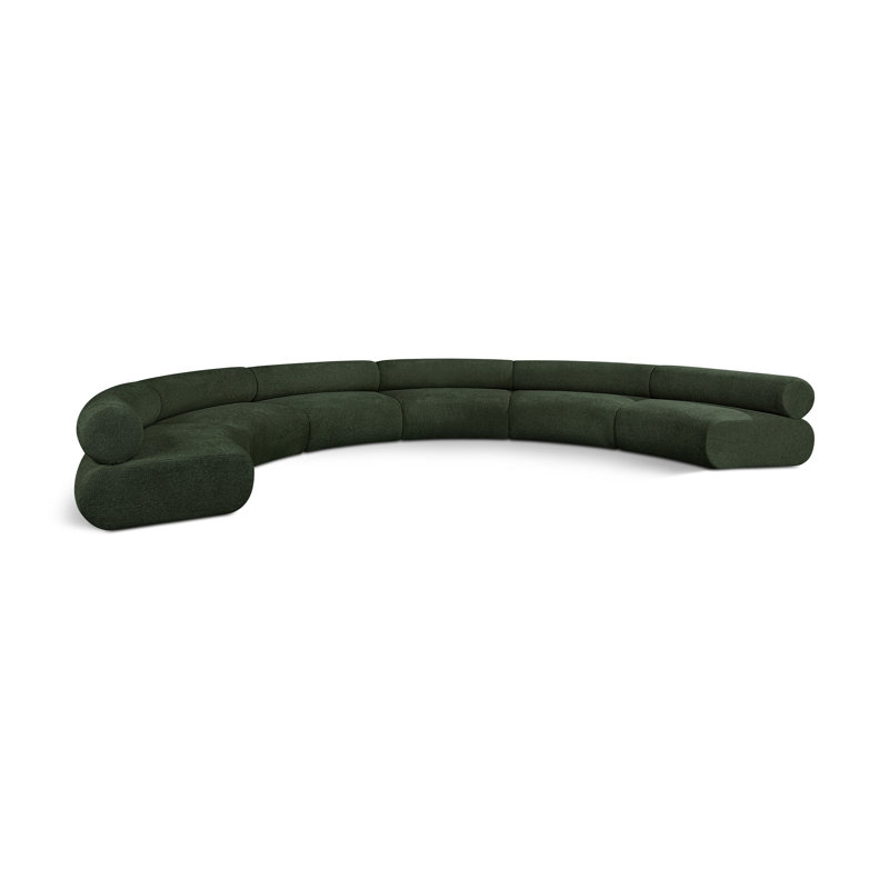 Canapé modulaire rembourré Bale, Tissu chenille vert