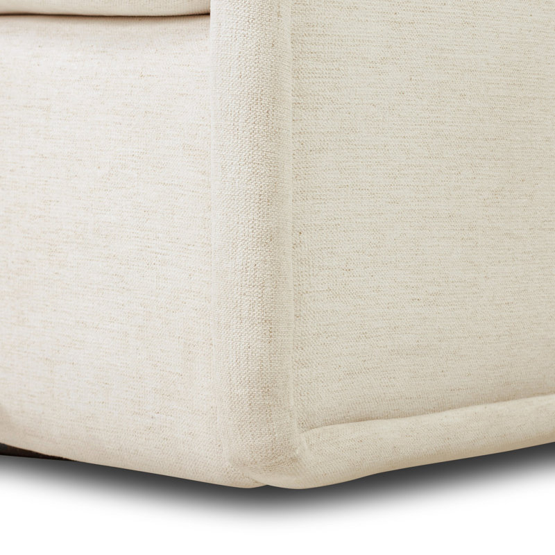 Blaire Swivel Wingback Chair, Crypton Nomad Snow