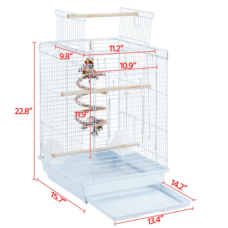 Cage à oiseaux 22,8 po, Blanc