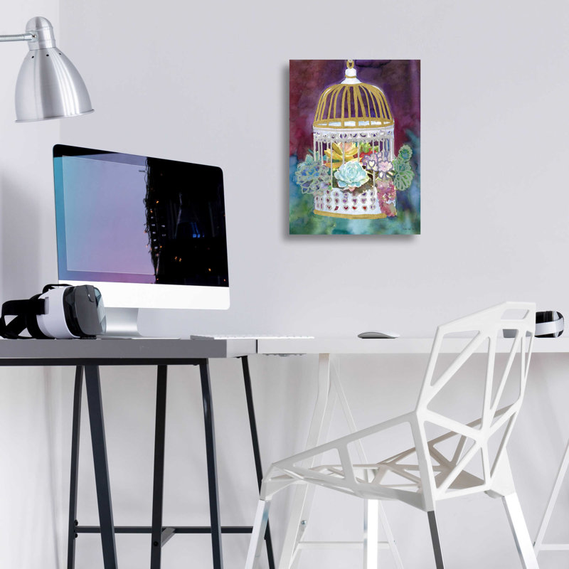 «Succulent Bird House» par Stellar Design Studio, H 16 po x l 12 po x P 0,13 po