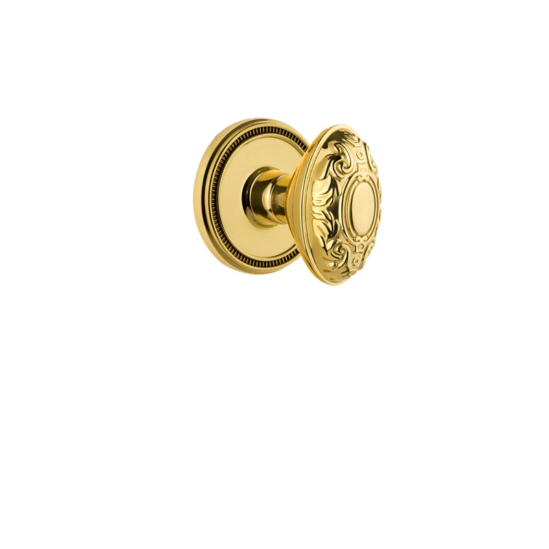 Rosette double avec bouton de porte Grand Victor, Laiton intemporel