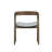 Solid Wood Arm Dining Chair with Curved Backrest-1699727258