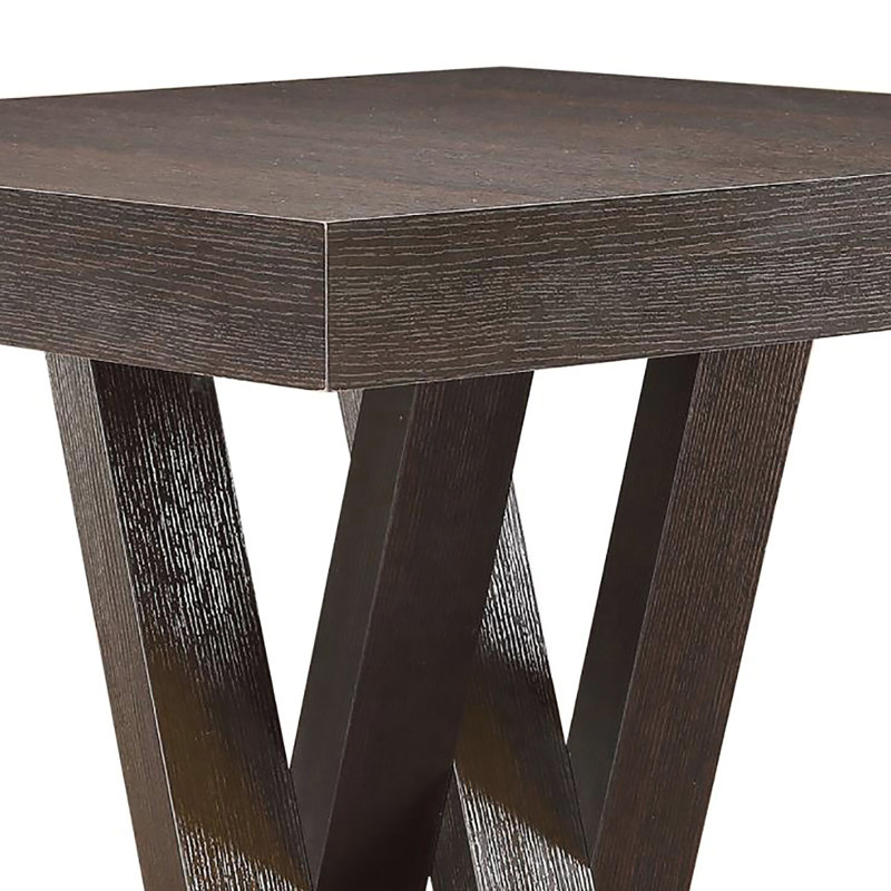 Table de salle à manger contemporaine en cappuccino, construction stable pour les rassemblements sociaux Cappuccino