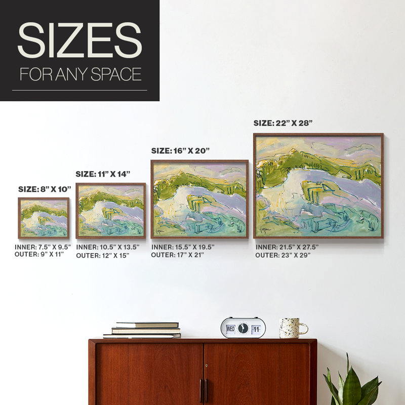 Treasured Island -Framed Print - Restickable, H 8 po x l 10 po, Noyer