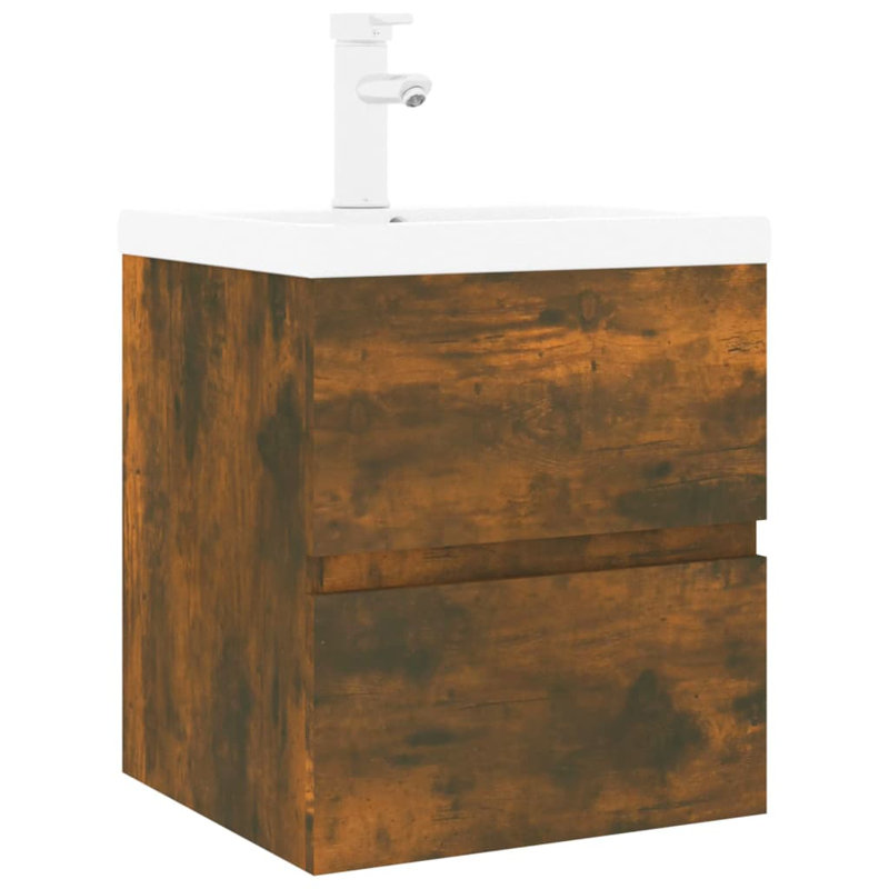 Silsby Wall Bathroom Storage Cabinet, Smoked Oak