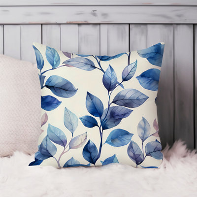 Botanical Botanical Leaves Pattern - II Cottage Throw Pillow Cover