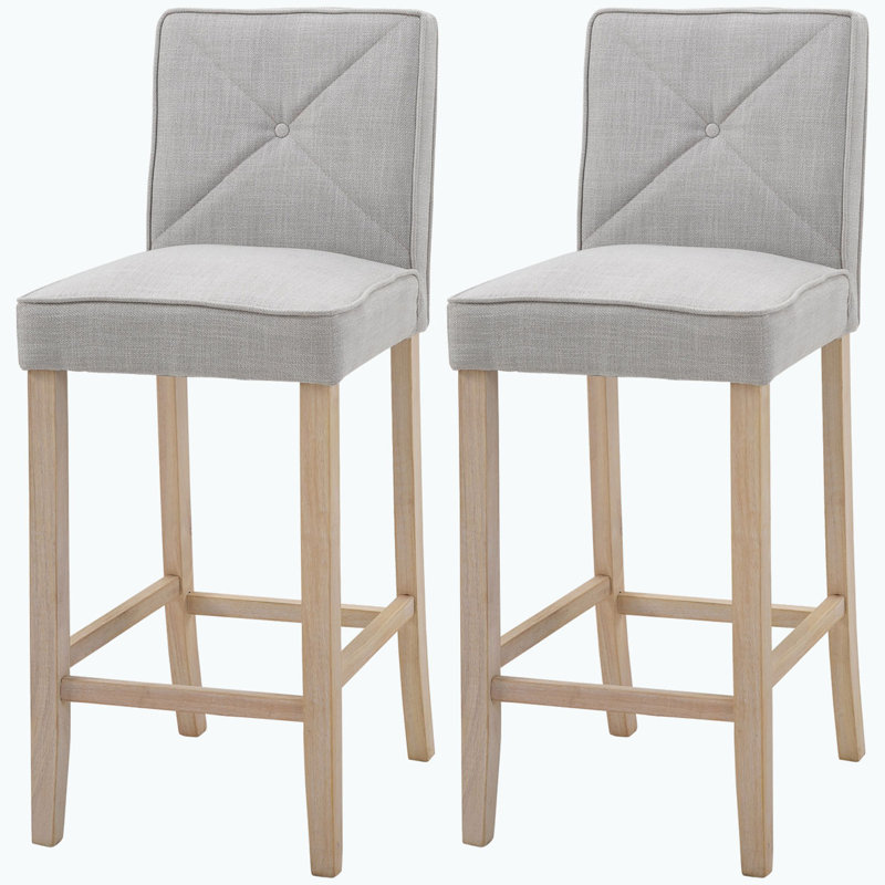 Ensemble de 2 tabourets de bar rembourrés