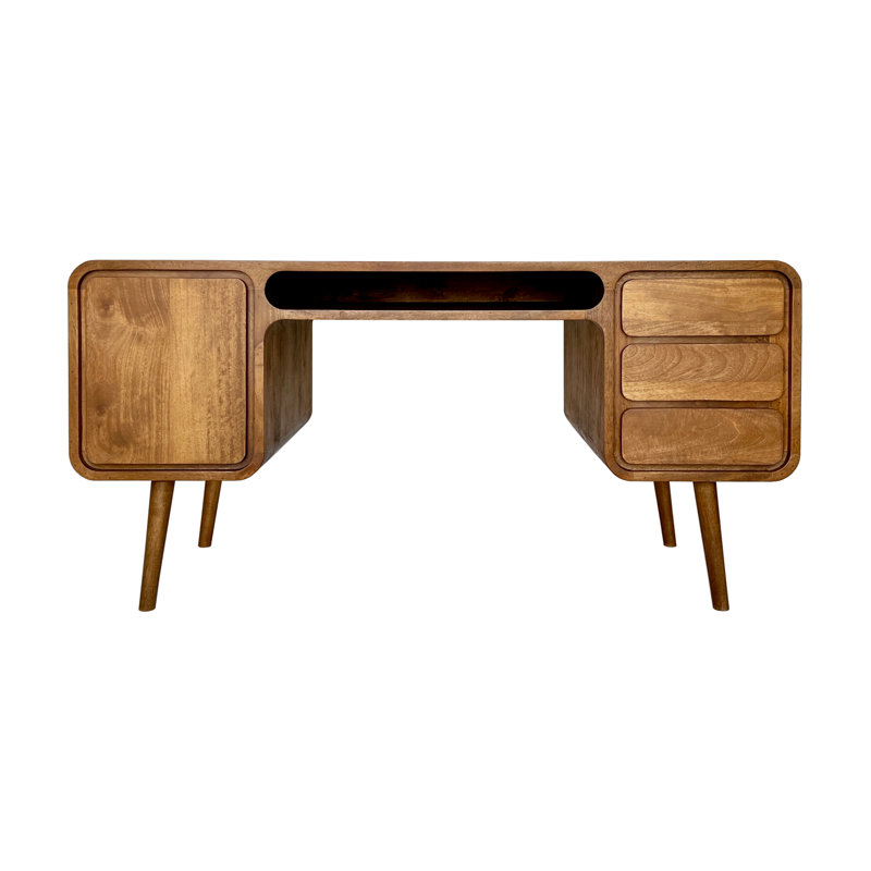 Libman Solid Wood Writing Desk, Brown