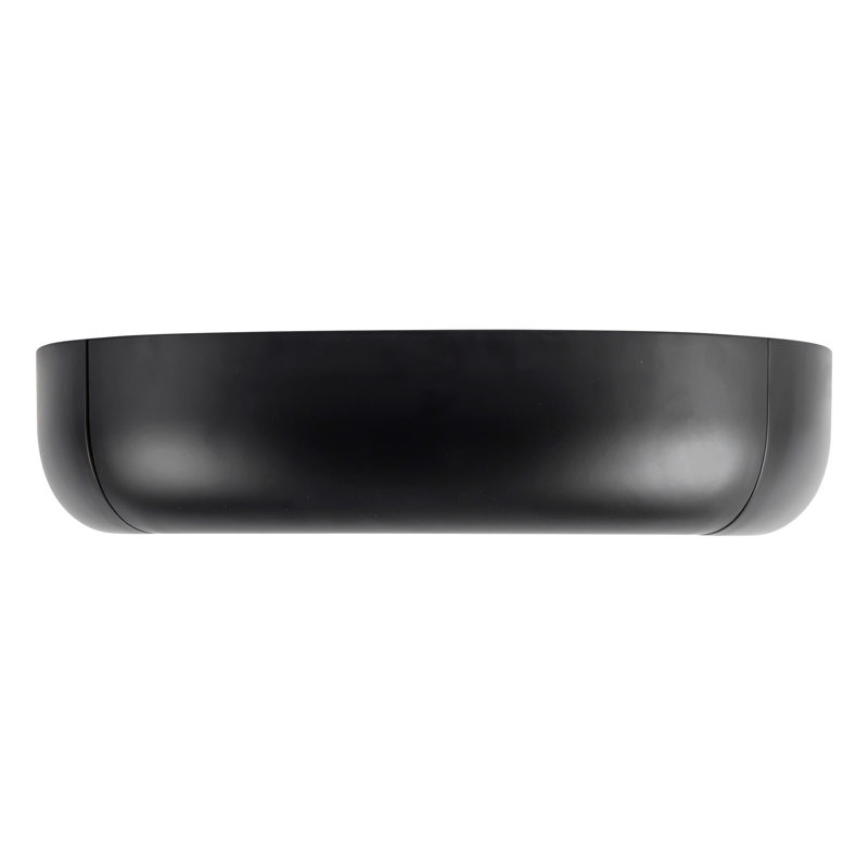 Folio 15-in Black dimmable LED Flush Mount, Matte Black