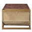 Table basse rétro avec porte-revues brun