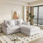 Canapé modulaire rembourré avec repose-pieds-110374987-110374986