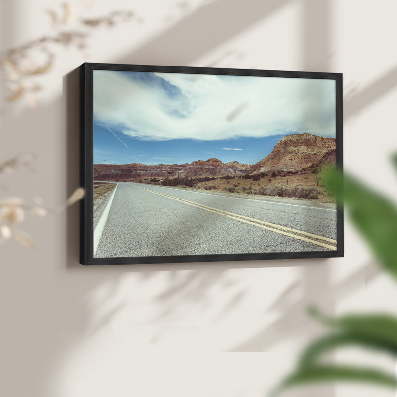 New Mexico Drive I - Impression encadrée - Restickable, H 8 po x l 10 po, Noir, noir, noir, noir